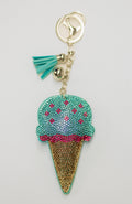Teal Ice Cream Cone Charm